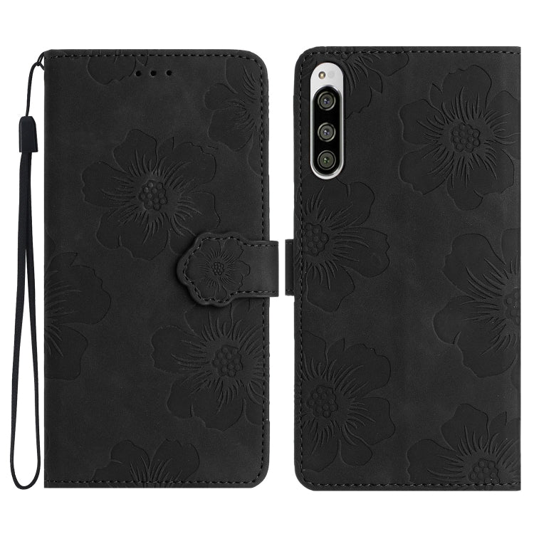 Flower Embossing Pattern Leather Phone Case, For Sony Xperia 5, For Sony Xperia L3