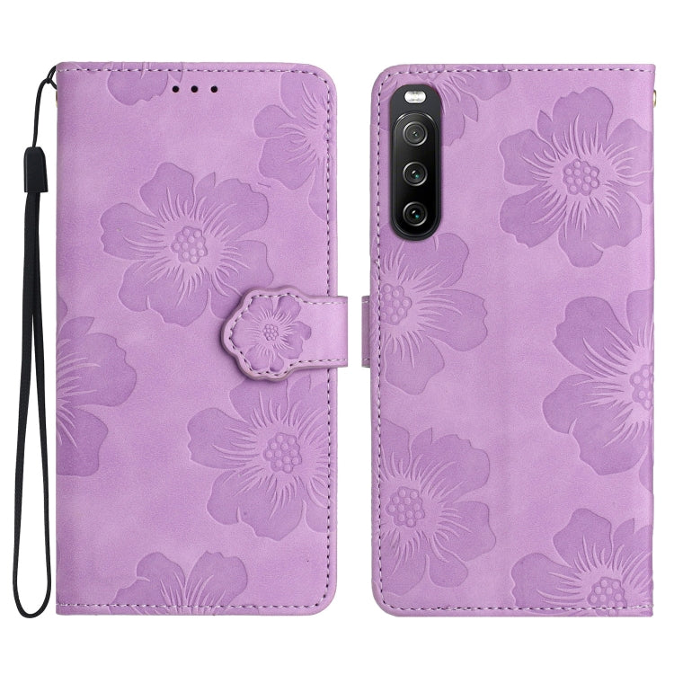 Flower Embossing Pattern Leather Phone Case, For Sony Xperia 10 VI, For Sony Xperia 1 VI, For Sony Xperia 1 V, For Sony Xperia 10 V, For Sony Xperia 10 IV, For Sony Xperia L4