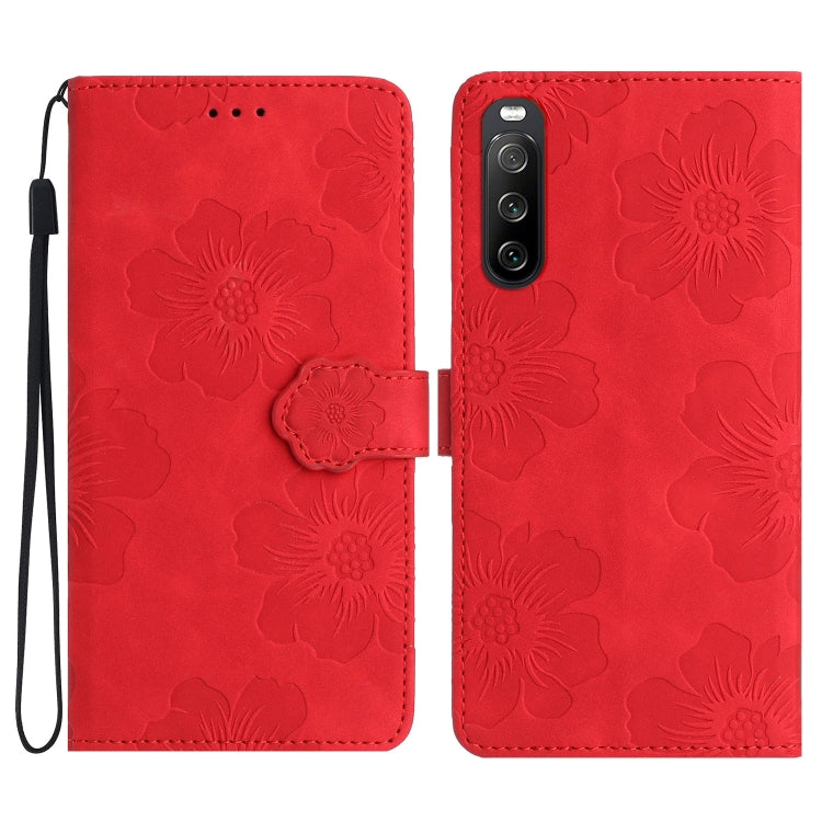 Flower Embossing Pattern Leather Phone Case, For Sony Xperia 10 VI, For Sony Xperia 1 VI, For Sony Xperia 1 V, For Sony Xperia 10 V, For Sony Xperia 10 IV, For Sony Xperia L4