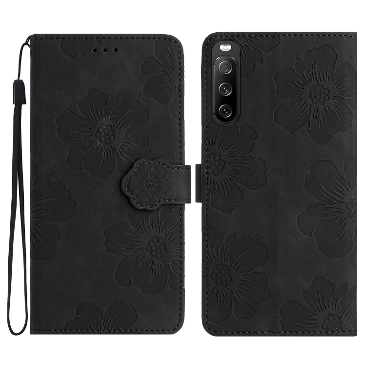 Flower Embossing Pattern Leather Phone Case, For Sony Xperia 10 VI, For Sony Xperia 1 VI, For Sony Xperia 1 V, For Sony Xperia 10 V, For Sony Xperia 10 IV, For Sony Xperia L4