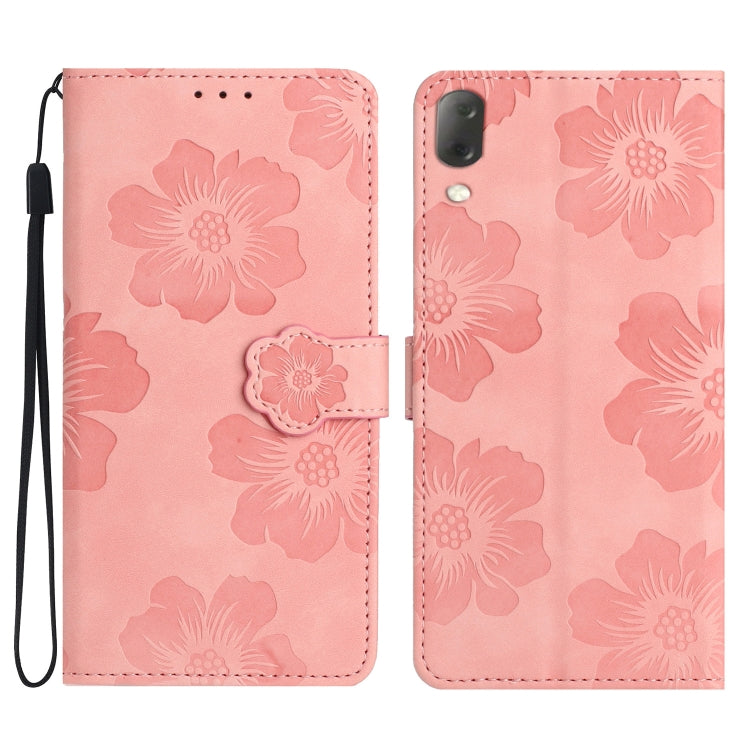 Flower Embossing Pattern Leather Phone Case, For Sony Xperia 5, For Sony Xperia L3