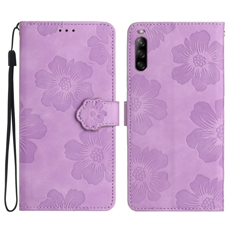 Flower Embossing Pattern Leather Phone Case, For Sony Xperia 10 VI, For Sony Xperia 1 VI, For Sony Xperia 1 V, For Sony Xperia 10 V, For Sony Xperia 10 IV, For Sony Xperia L4