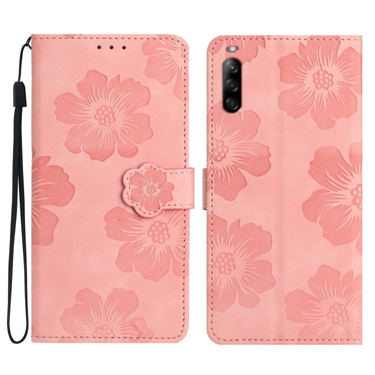 Flower Embossing Pattern Leather Phone Case, For Sony Xperia 10 VI, For Sony Xperia 1 VI, For Sony Xperia 1 V, For Sony Xperia 10 V, For Sony Xperia 10 IV, For Sony Xperia L4