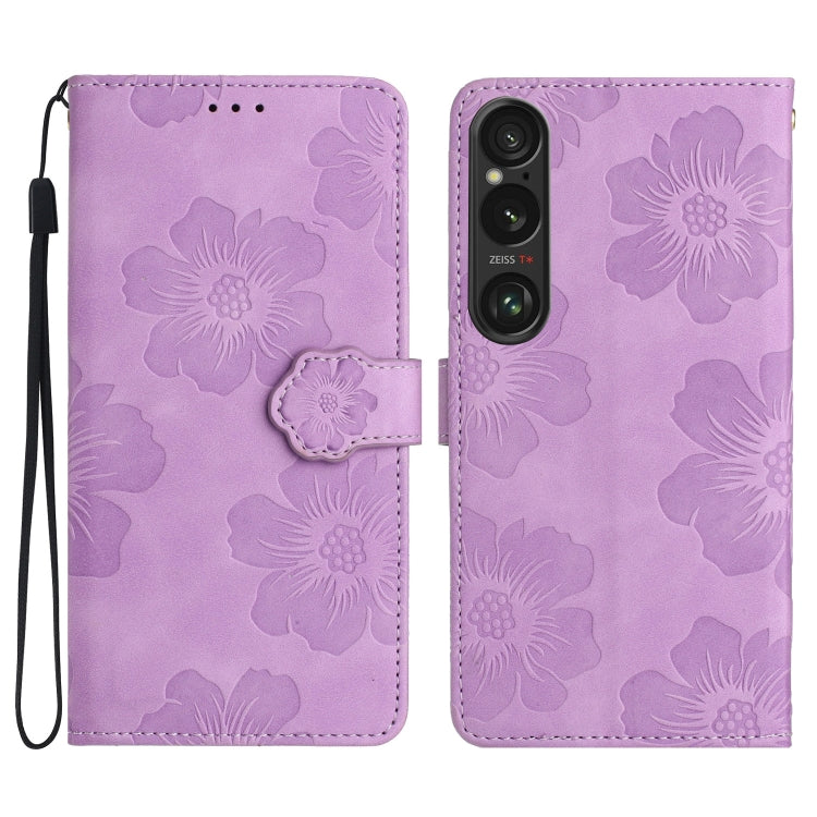 Flower Embossing Pattern Leather Phone Case, For Sony Xperia 10 VI, For Sony Xperia 1 VI, For Sony Xperia 1 V, For Sony Xperia 10 V, For Sony Xperia 10 IV, For Sony Xperia L4