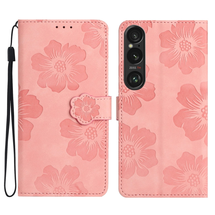 Flower Embossing Pattern Leather Phone Case, For Sony Xperia 10 VI, For Sony Xperia 1 VI, For Sony Xperia 1 V, For Sony Xperia 10 V, For Sony Xperia 10 IV, For Sony Xperia L4