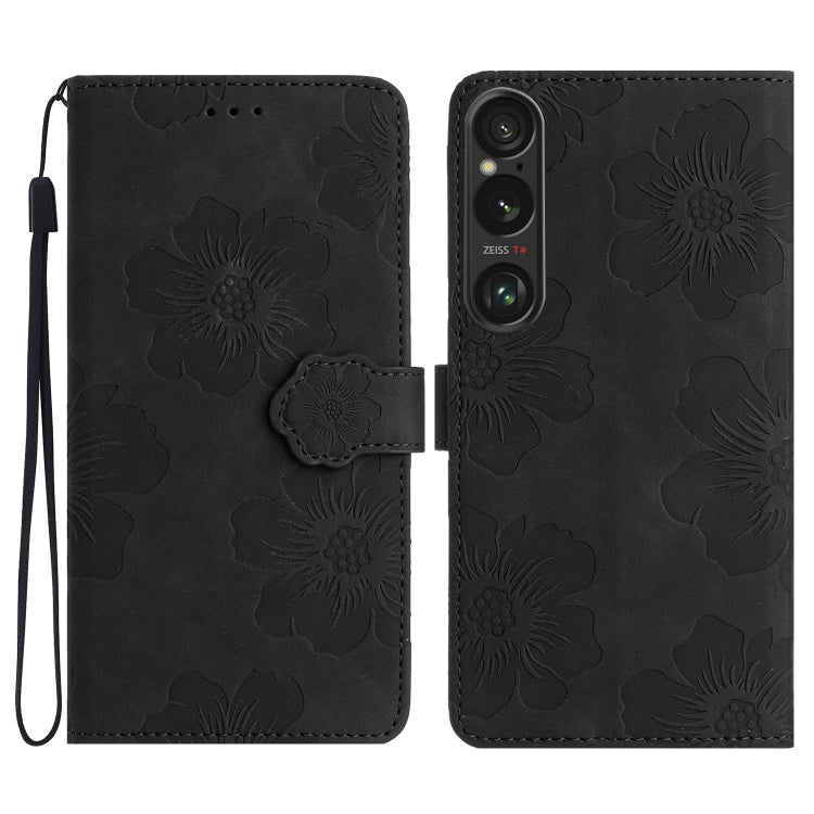 Flower Embossing Pattern Leather Phone Case, For Sony Xperia 10 VI, For Sony Xperia 1 VI, For Sony Xperia 1 V, For Sony Xperia 10 V, For Sony Xperia 10 IV, For Sony Xperia L4