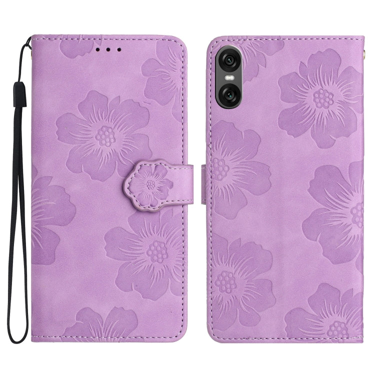 Flower Embossing Pattern Leather Phone Case, For Sony Xperia 10 VI, For Sony Xperia 1 VI, For Sony Xperia 1 V, For Sony Xperia 10 V, For Sony Xperia 10 IV, For Sony Xperia L4