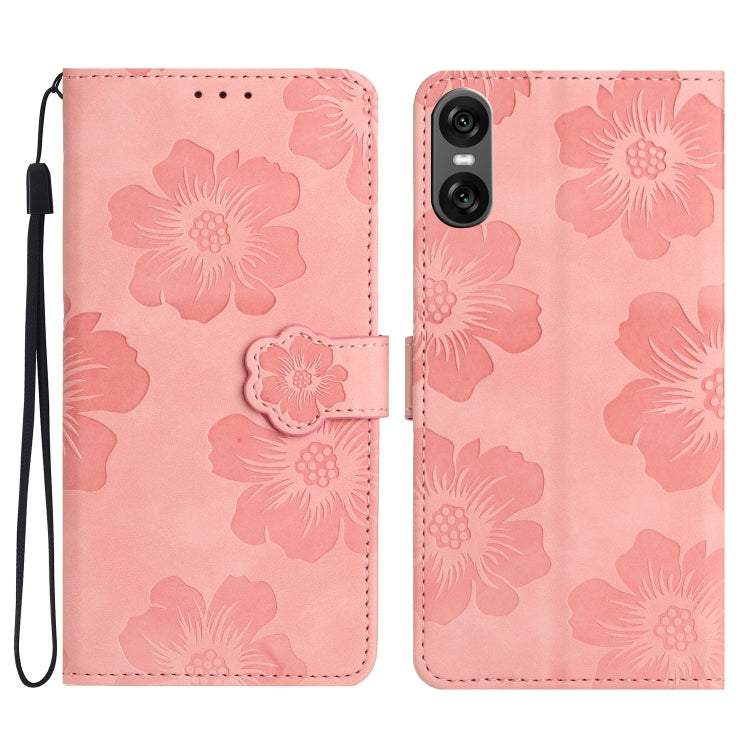 Flower Embossing Pattern Leather Phone Case, For Sony Xperia 10 VI, For Sony Xperia 1 VI, For Sony Xperia 1 V, For Sony Xperia 10 V, For Sony Xperia 10 IV, For Sony Xperia L4