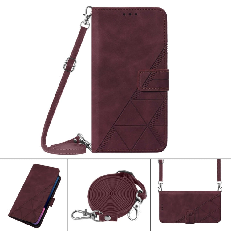 Crossbody 3D Embossed Flip Leather Phone Case, For Sony Xperia 10 V, For Sony Xperia 10 IV