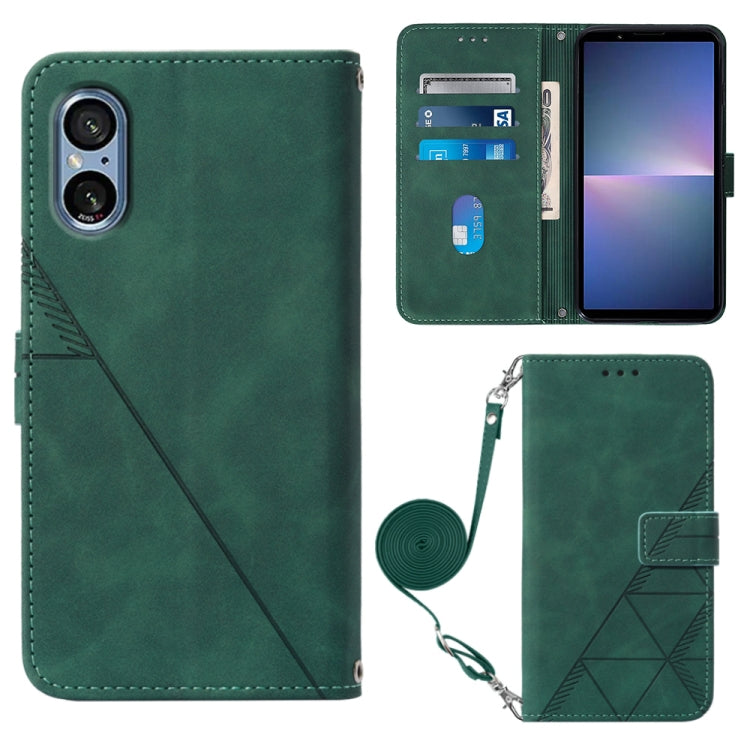 Crossbody 3D Embossed Flip Leather Phone Case, For Sony Xperia 10 VI, For Sony Xperia 1 VI, For Sony Xperia 5 VI, For Sony Xperia 5 V, For Sony Xperia 1 V