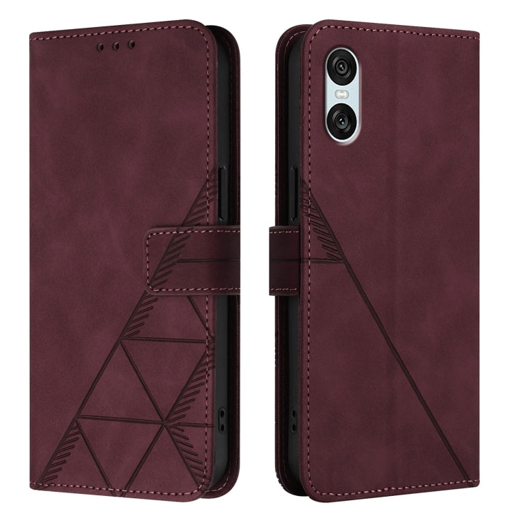 Crossbody 3D Embossed Flip Leather Phone Case, For Sony Xperia 10 VI, For Sony Xperia 1 VI, For Sony Xperia 5 VI, For Sony Xperia 5 V, For Sony Xperia 1 V