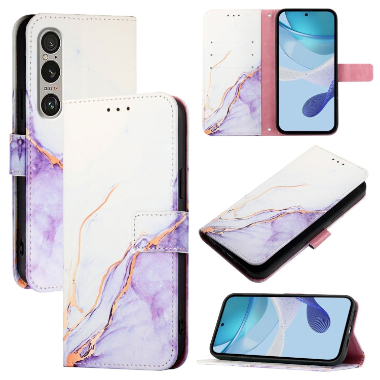 PT003 Marble Pattern Flip Leather Phone Case, For Sony Xperia 10 VI, For Sony Xperia 1 VI, For Sony Xperia 5 VI, For Sony Xperia 5 V, For Sony Xperia 1 V, For Sony Xperia 10 V