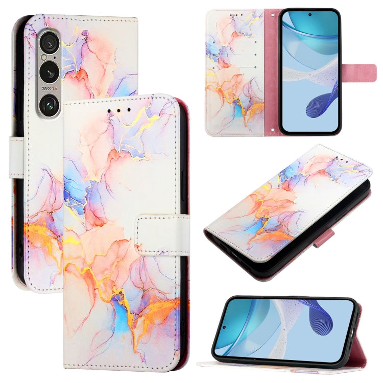 PT003 Marble Pattern Flip Leather Phone Case, For Sony Xperia 10 VI, For Sony Xperia 1 VI, For Sony Xperia 5 VI, For Sony Xperia 5 V, For Sony Xperia 1 V, For Sony Xperia 10 V