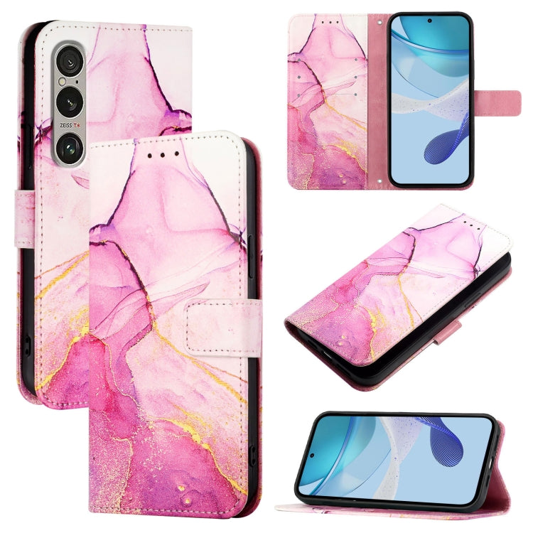 PT003 Marble Pattern Flip Leather Phone Case, For Sony Xperia 10 VI, For Sony Xperia 1 VI, For Sony Xperia 5 VI, For Sony Xperia 5 V, For Sony Xperia 1 V, For Sony Xperia 10 V