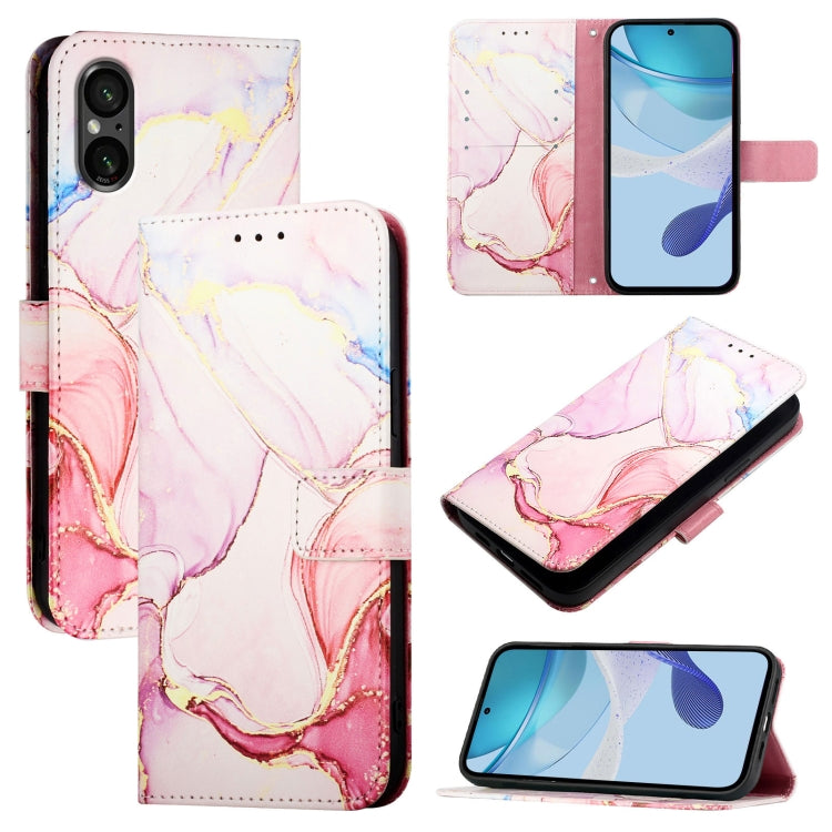 PT003 Marble Pattern Flip Leather Phone Case, For Sony Xperia 10 VI, For Sony Xperia 1 VI, For Sony Xperia 5 VI, For Sony Xperia 5 V, For Sony Xperia 1 V, For Sony Xperia 10 V