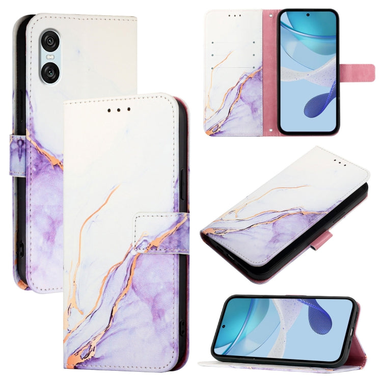 PT003 Marble Pattern Flip Leather Phone Case, For Sony Xperia 10 VI, For Sony Xperia 1 VI, For Sony Xperia 5 VI, For Sony Xperia 5 V, For Sony Xperia 1 V, For Sony Xperia 10 V