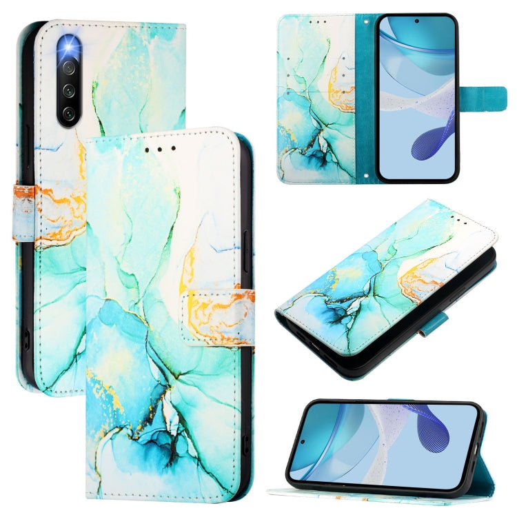 PT003 Marble Pattern Flip Leather Phone Case, For Sony Xperia 10 IV