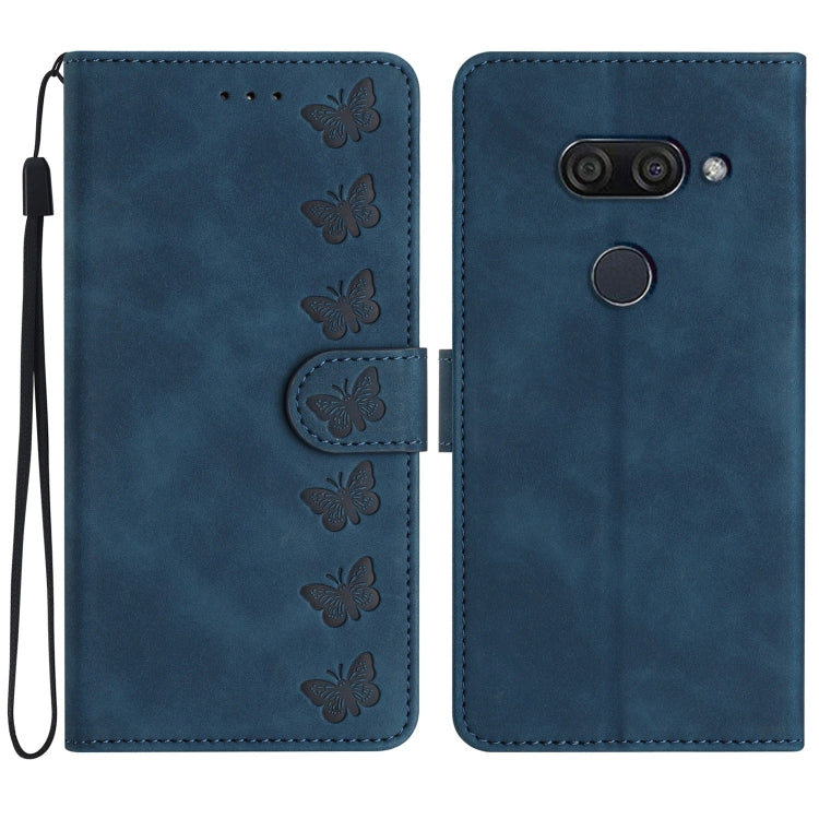 Seven Butterflies Embossed Leather Phone Case, For LG K50, For LG K51S, For LG K61