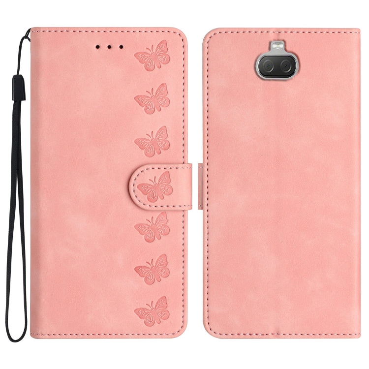 Seven Butterflies Embossed Leather Phone Case, For Sony Xperia L4, For Sony Xperia 5, For Sony Xperia L3, For Sony Xperia 10