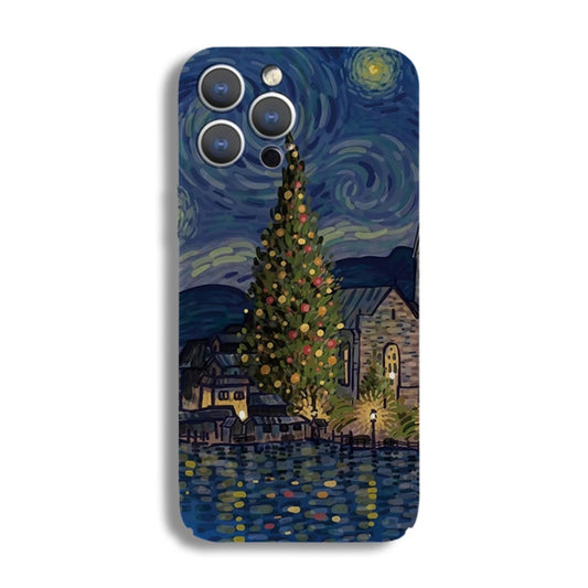 Precise Hole Oil Painting Pattern PC Phone Case, For iPhone 11, For iPhone 11 Pro