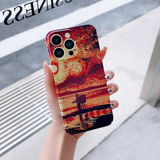 Precise Hole Oil Painting Pattern PC Phone Case, For iPhone 11, For iPhone 11 Pro, For iPhone 11 Pro Max, For iPhone SE 2022 / 2020 / 8 / 7