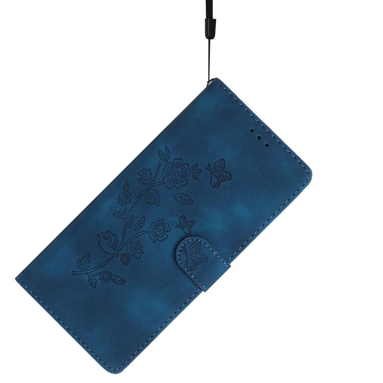 Flower Butterfly Embossing Pattern Leather Phone Case