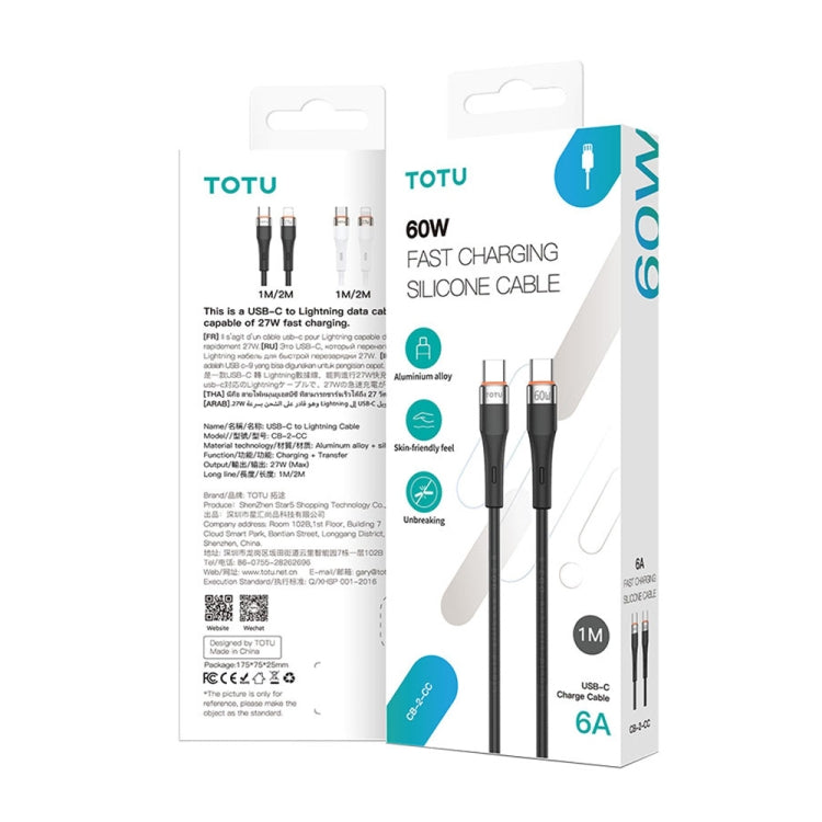 TOTU CB-2 Series USB to 8 Pin Aluminum Alloy Skin Feel Data Cable, 1m, 2m