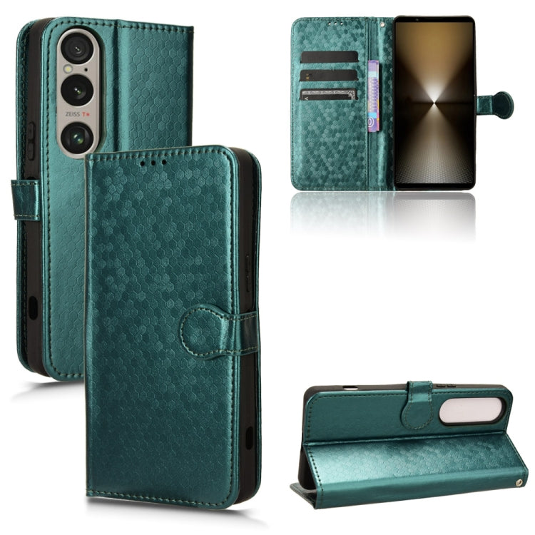 Honeycomb Dot Texture Leather Phone Case, For Sony Xperia 10 VI, For Sony Xperia 1 VI, For Sony Xperia 1 V, For Sony Xperia 10 V