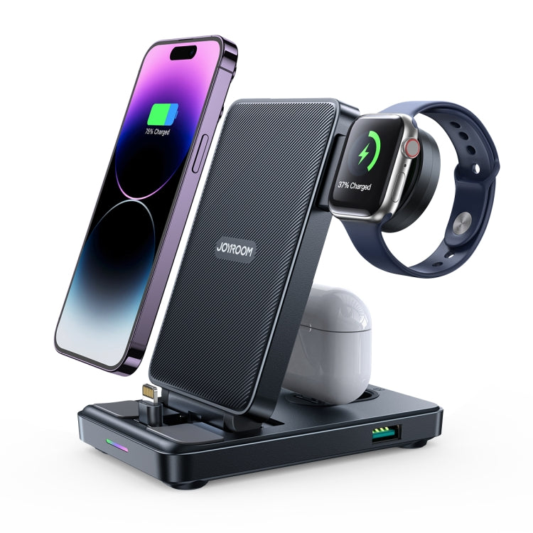 JOYROOM JR-WQS02 4 in 1 Wireless Charging Stand For iPhone / AirPods / Apple Watch Series, JR-WQS02