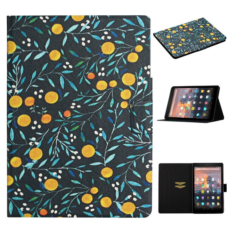 Flower Pattern Horizontal Flip Leather Case with Card Slots & Holder, For Amazon Kindle Fire HD 8 (2020), For Amazon Kindle Fire HD 10, For iPad 5, For iPad 10.2, For iPad Pro 10.5 inch