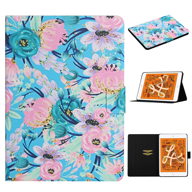 Flower Pattern Horizontal Flip Leather Case with Card Slots & Holder, For iPad Pro 11 2020, For iPad Mini 2019, For iPad Mini 4 & 3 & 2 & 1