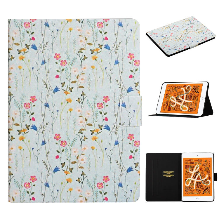 Flower Pattern Horizontal Flip Leather Case with Card Slots & Holder, For iPad Pro 11 2020, For iPad Mini 2019, For iPad Mini 4 & 3 & 2 & 1