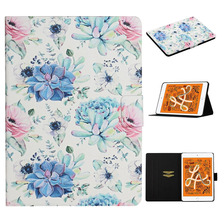 Flower Pattern Horizontal Flip Leather Case with Card Slots & Holder, For iPad Pro 11 2020, For iPad Mini 2019, For iPad Mini 4 & 3 & 2 & 1