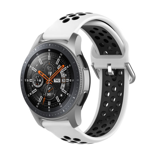 Universal Sports Two-tone Silicone Replacement Wrist Strap, For Samsung Galaxy Watch 46mm / Gear S3