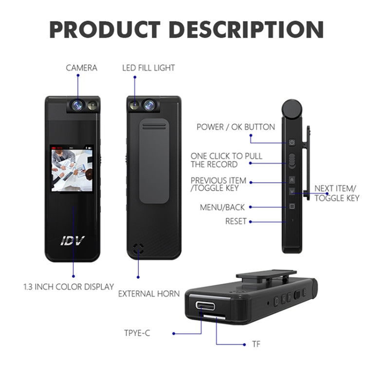 iDV L13 1080P Portable HD Mini Audio Video Recorder, L13