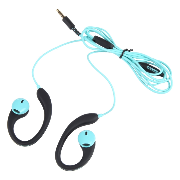 Mucro R12 Wired Stereo Over-Ear Sports Earphone, Length: 1.2m, R12 (Blue)