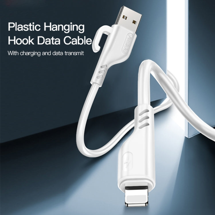 YESIDO CA105 1.2m 2.4A USB to 8 Pin Charging Data Cable with Hook, 8 Pin