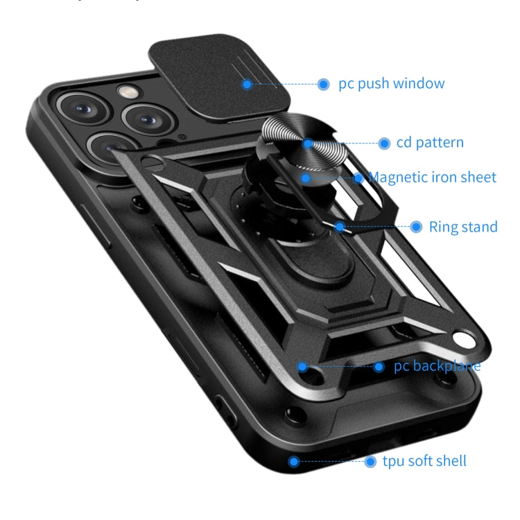 Sliding Camera Cover Design TPU+PC Phone Case, For iPhone 16 Pro Max, For iPhone 16 Pro, For iPhone 16 Plus, For iPhone 16