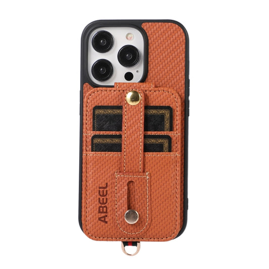 ABEEL Carbon Fiber RFID Card Holder Phone Case, For iPhone 14 Pro, For iPhone 15 Pro Max, For iPhone 15 Pro, For iPhone 14 Pro Max, For iPhone 13 Pro Max, For iPhone 13 Pro