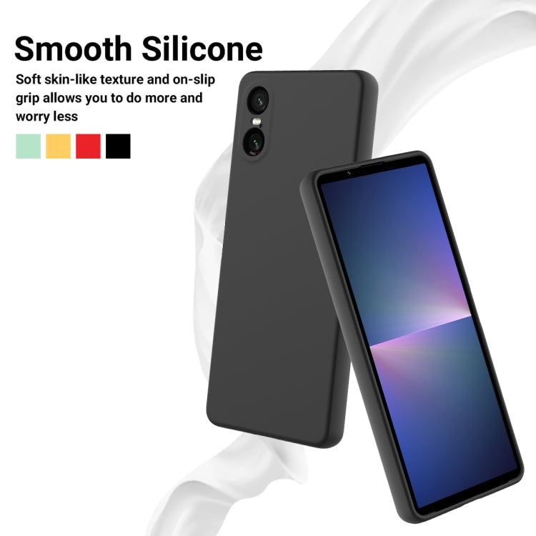 Pure Color Liquid Silicone Shockproof Phone Case, For Sony Xperia 10 VI, For Sony Xperia 1 VI, For Sony Xperia 5 V, For Sony Xperia 1 V, For Sony Xperia 10 V