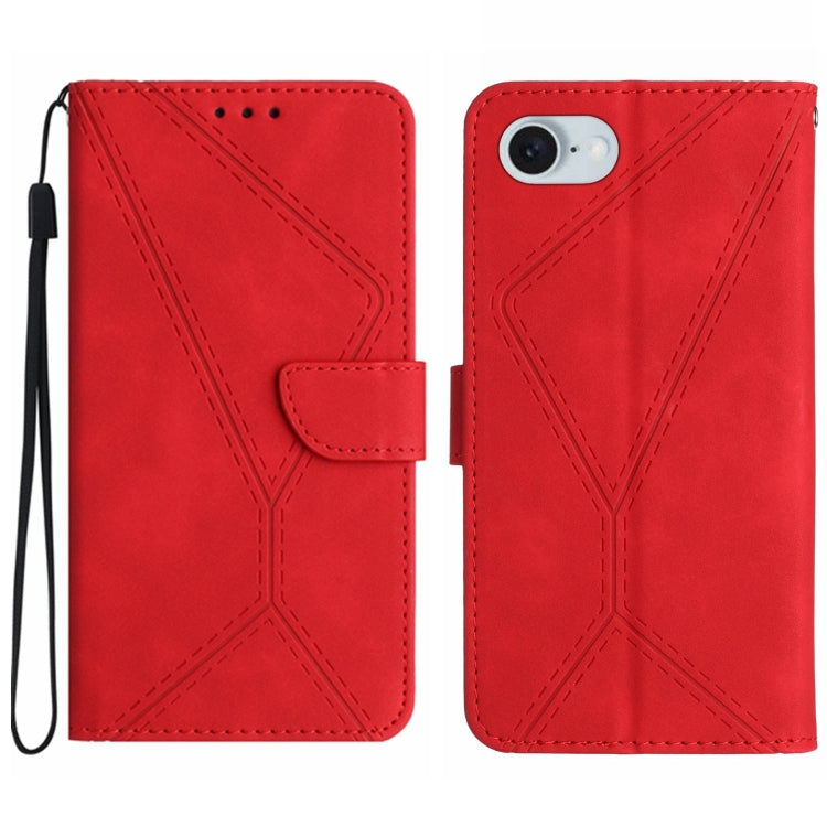 Stitching Embossed Leather Phone Case, For iPhone 16 Pro Max, For iPhone 16 Pro, For iPhone 16 Plus, For iPhone 16, For iPhone SE 2024