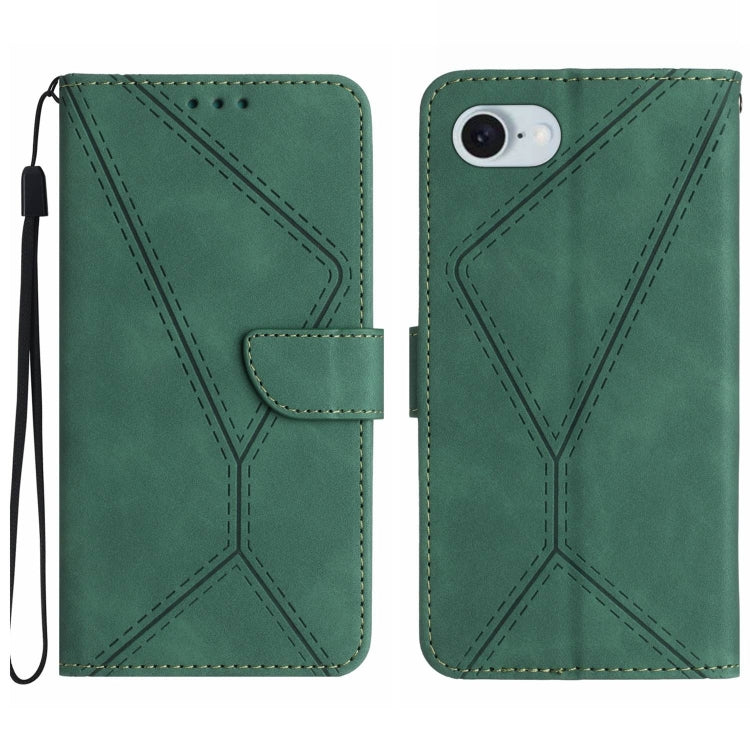 Stitching Embossed Leather Phone Case, For iPhone 16 Pro Max, For iPhone 16 Pro, For iPhone 16 Plus, For iPhone 16, For iPhone SE 2024