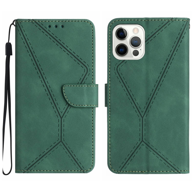 Stitching Embossed Leather Phone Case, For iPhone 16 Pro Max, For iPhone 16 Pro, For iPhone 16 Plus, For iPhone 16, For iPhone SE 2024