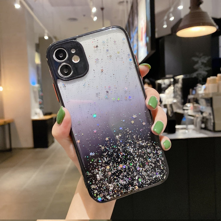 Starry Gradient Glitter Powder TPU Phone Case, For iPhone 11 Pro Max, For iPhone 11, For iPhone 11 Pro, For iPhone XS / X