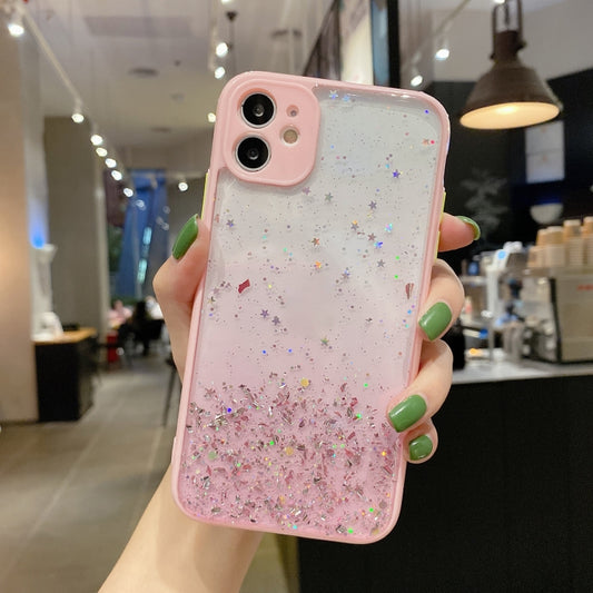 Starry Gradient Glitter Powder TPU Phone Case, For iPhone 12 mini, For iPhone 11 Pro Max, For iPhone 11, For iPhone 11 Pro