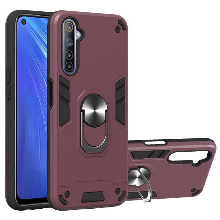 2 in 1 Armour Series PC + TPU Protective Case with Ring Holder, For Xiaomi Redmi Note 9S, For OPPO Realme 6, For LG V60 ThinQ 5G