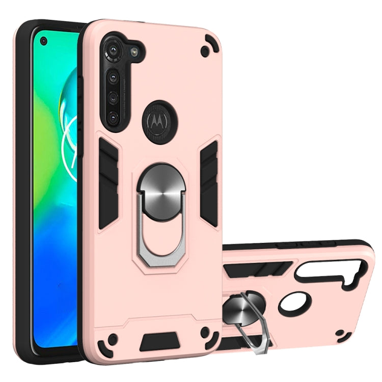 2 in 1 Armour Series PC + TPU Protective Case with Ring Holder, For Motorola Moto E7, For Motorola Moto G8 Power, For Motorola One Hyper