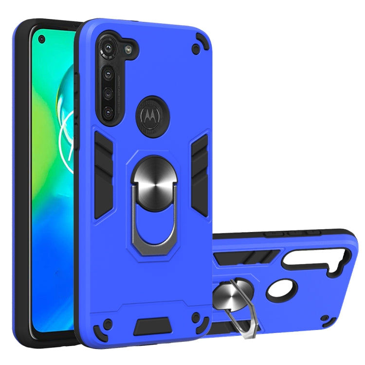 2 in 1 Armour Series PC + TPU Protective Case with Ring Holder, For Motorola Moto E7, For Motorola Moto G8 Power, For Motorola One Hyper