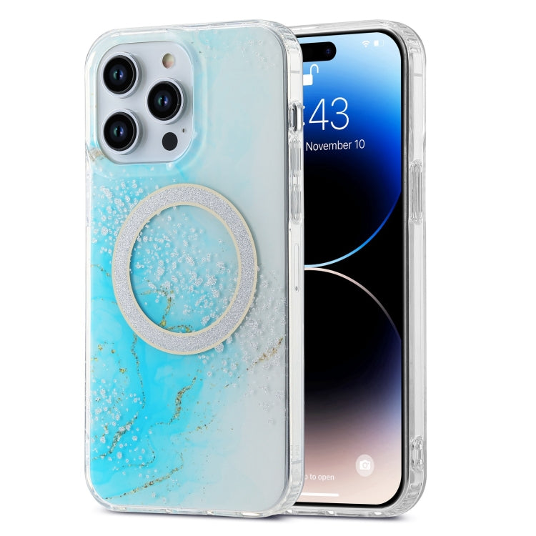 Dual-side IMD Marble Magsafe Phone Case, For iPhone 15 Pro Max, For iPhone 14, For iPhone 14 Pro