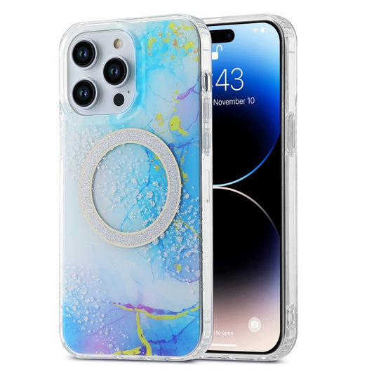 Dual-side IMD Marble Magsafe Phone Case, For iPhone 15 Pro Max, For iPhone 14, For iPhone 14 Pro